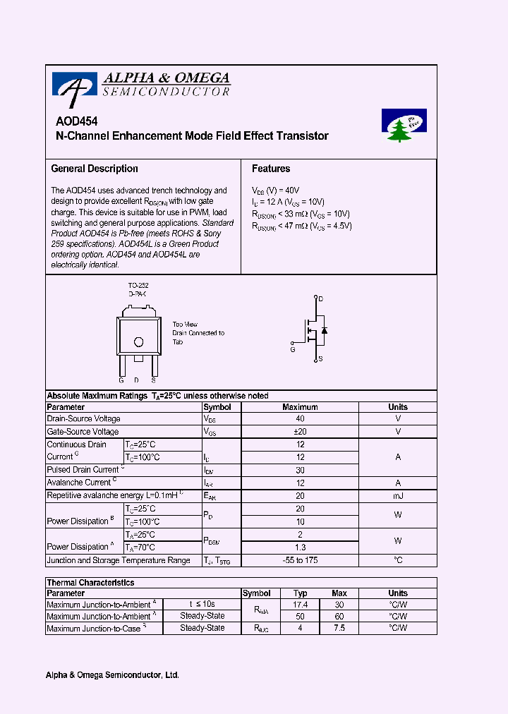 AOD454_1022368.PDF Datasheet