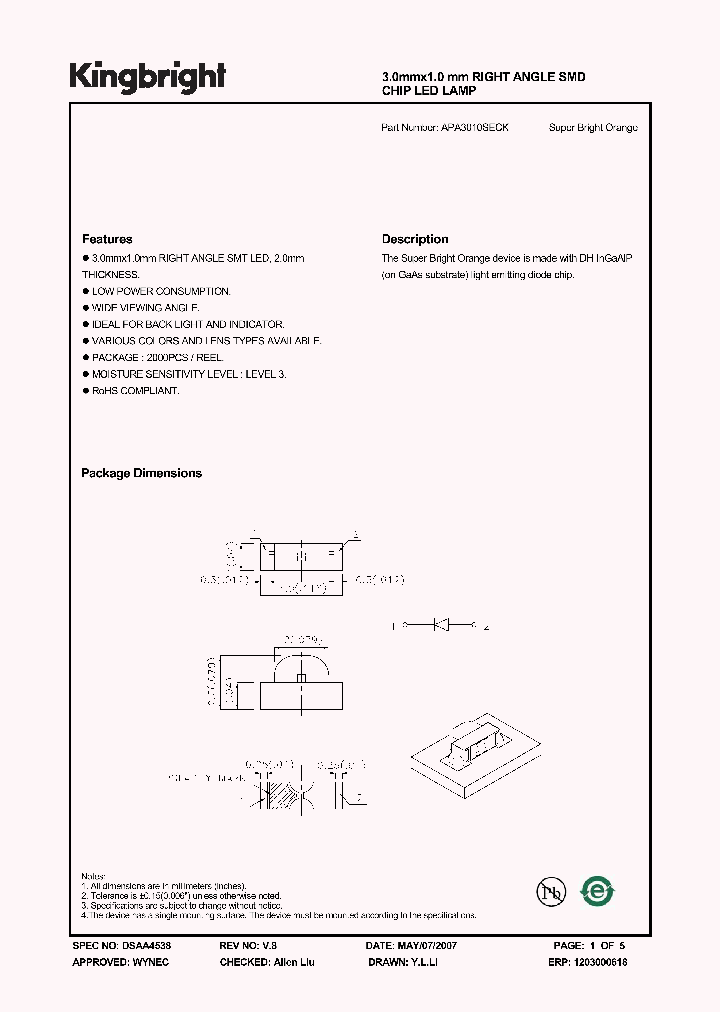 APA3010SECK_911496.PDF Datasheet