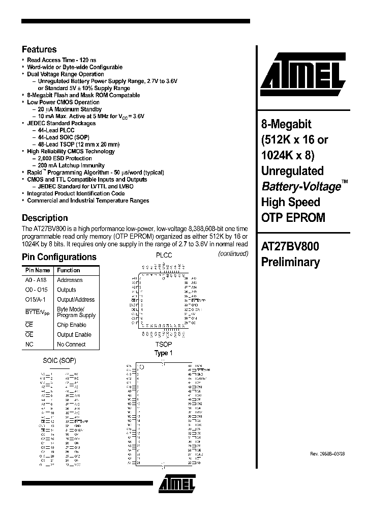 AT27BV800_1023752.PDF Datasheet