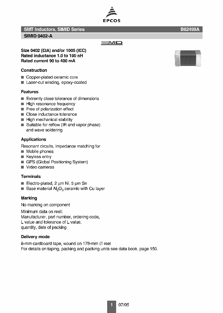B82499A_949686.PDF Datasheet
