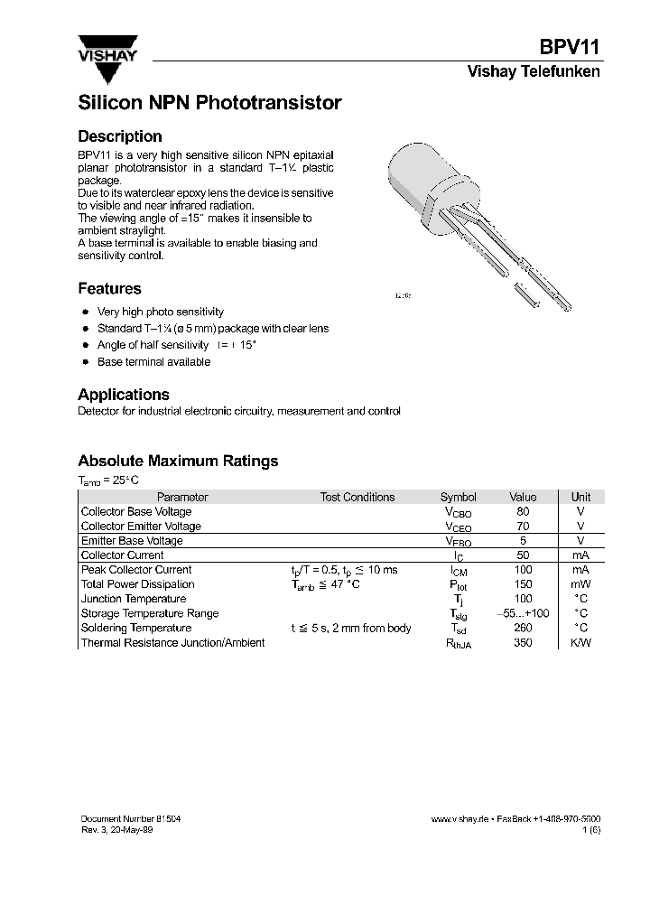 BPV11_952691.PDF Datasheet