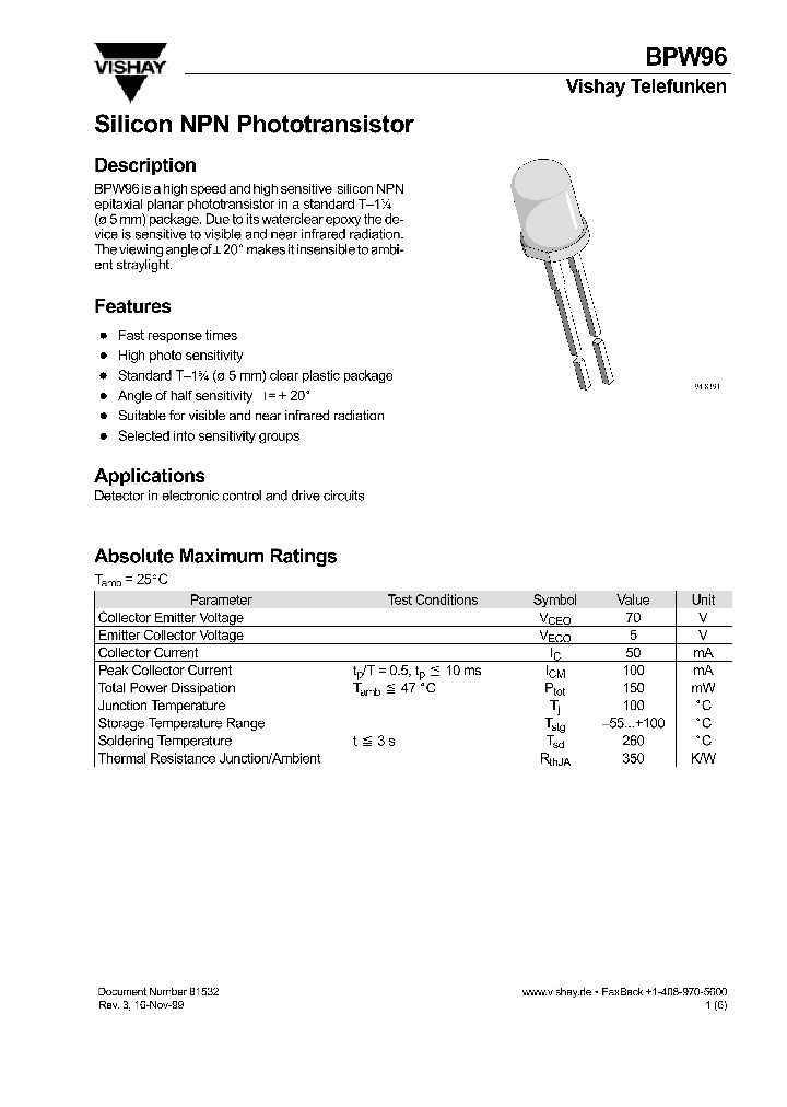 BPW96A_945608.PDF Datasheet