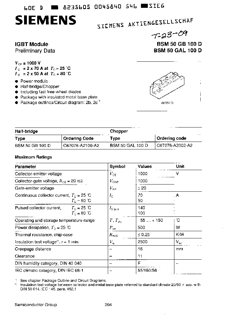 BSM50GB100D_888069.PDF Datasheet