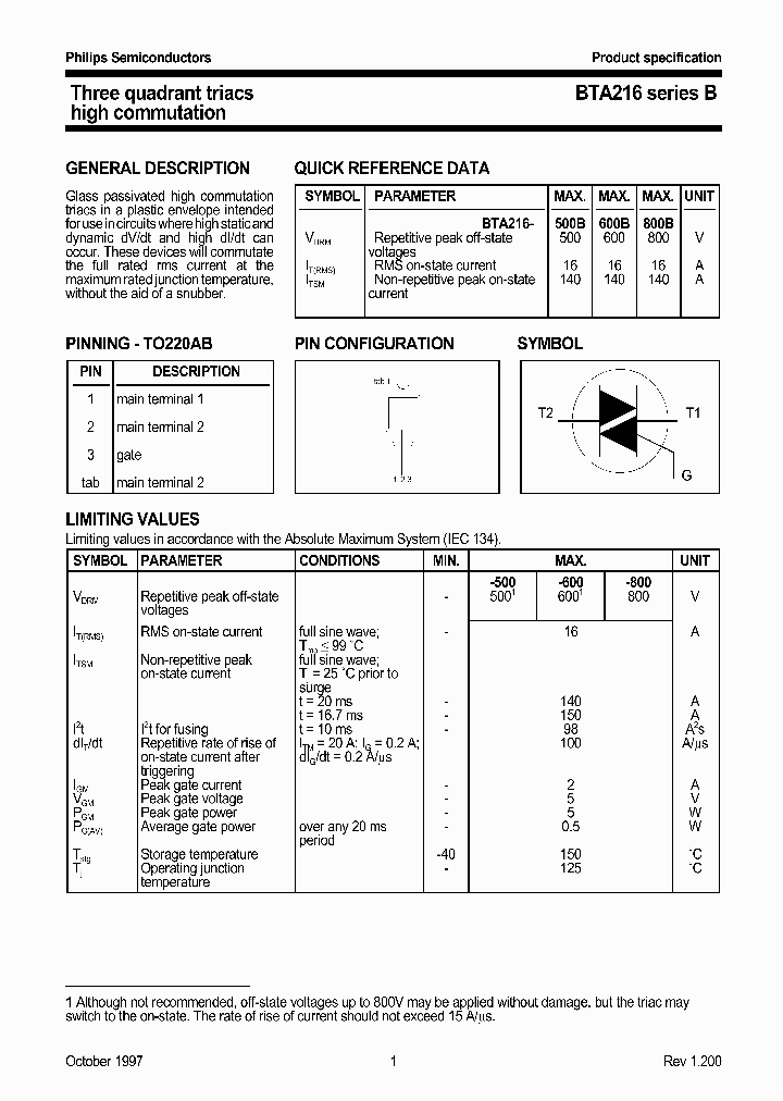 BTA216-500B_911625.PDF Datasheet