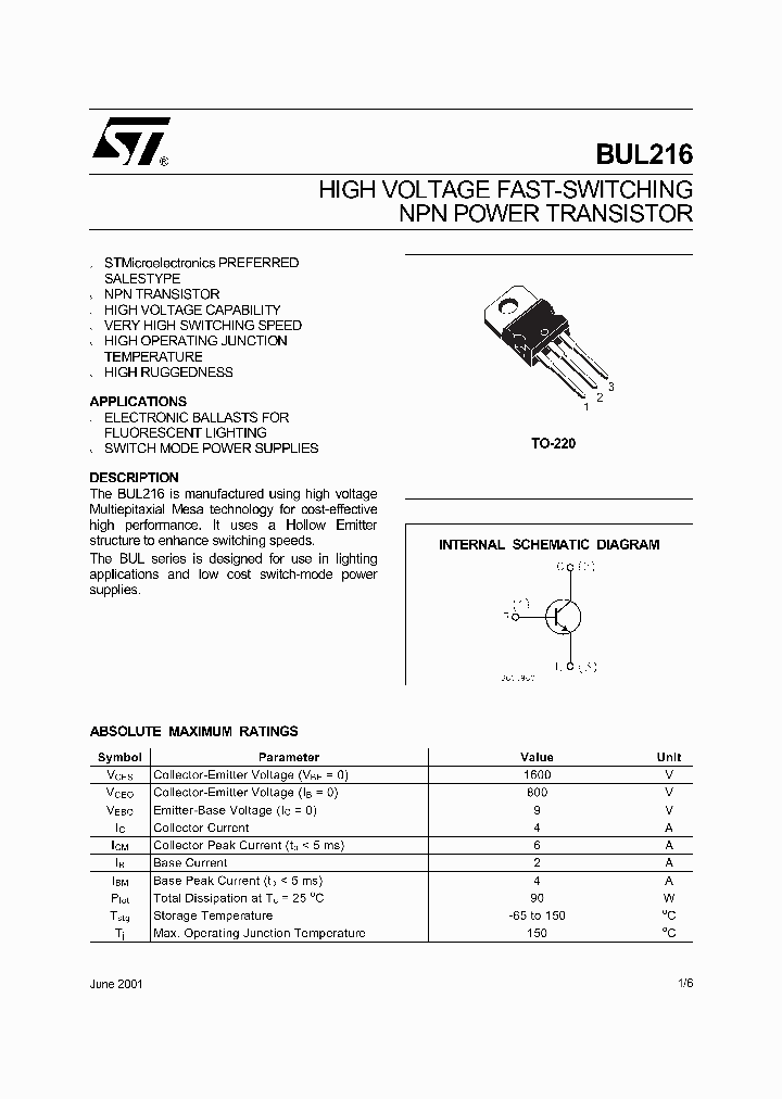 BUL21601_947941.PDF Datasheet