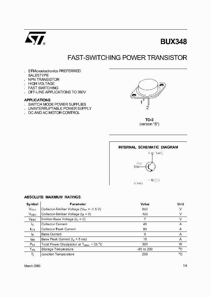 BUX348_943811.PDF Datasheet