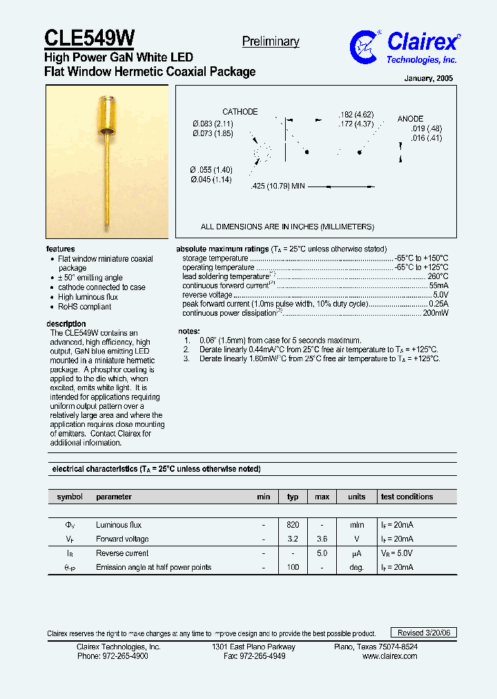 CLE549W_670228.PDF Datasheet