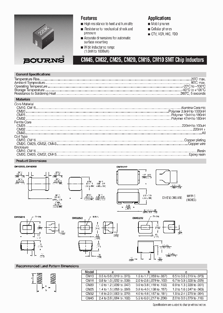 CM252016-100K_1014259.PDF Datasheet