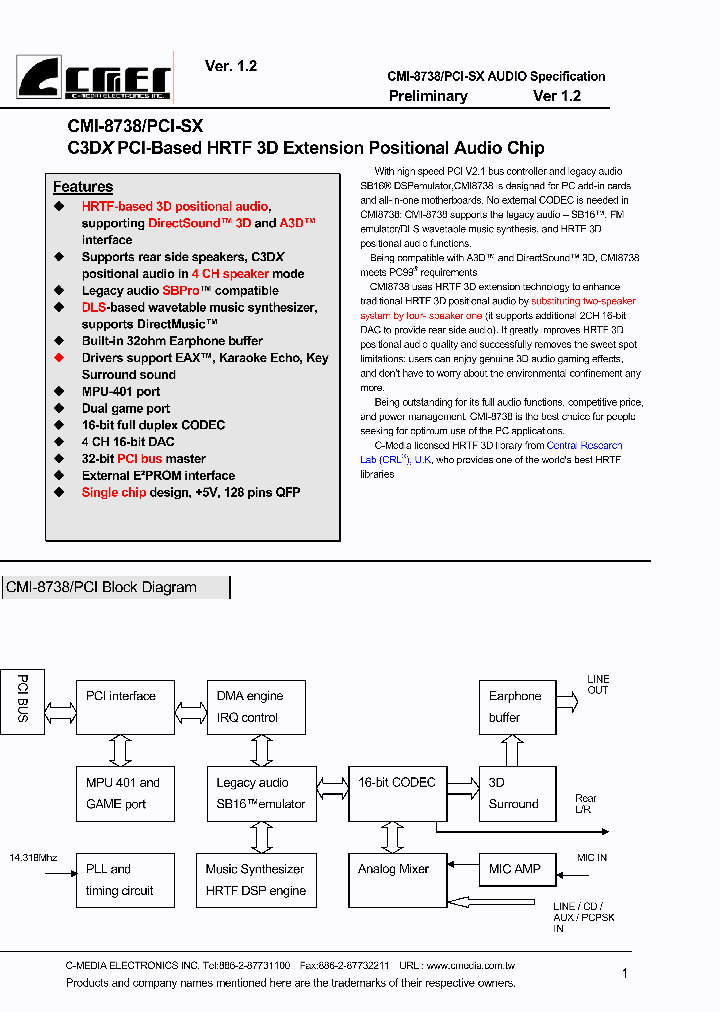 CMI-8738_825842.PDF Datasheet