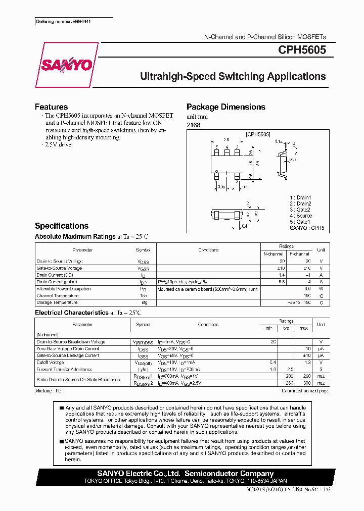 CPH5605_1012453.PDF Datasheet