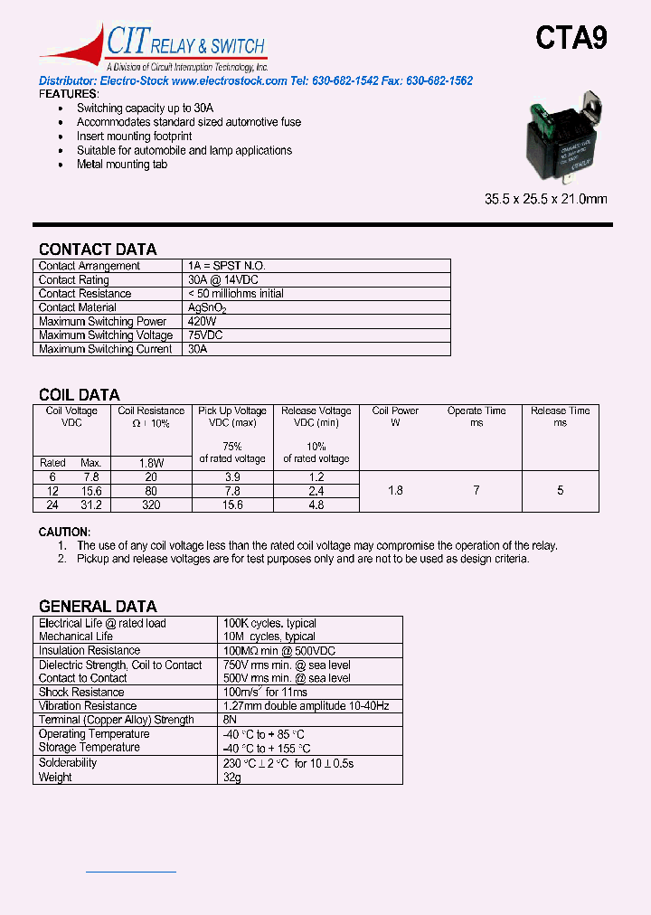 CTA91AS6VDC30A_627437.PDF Datasheet
