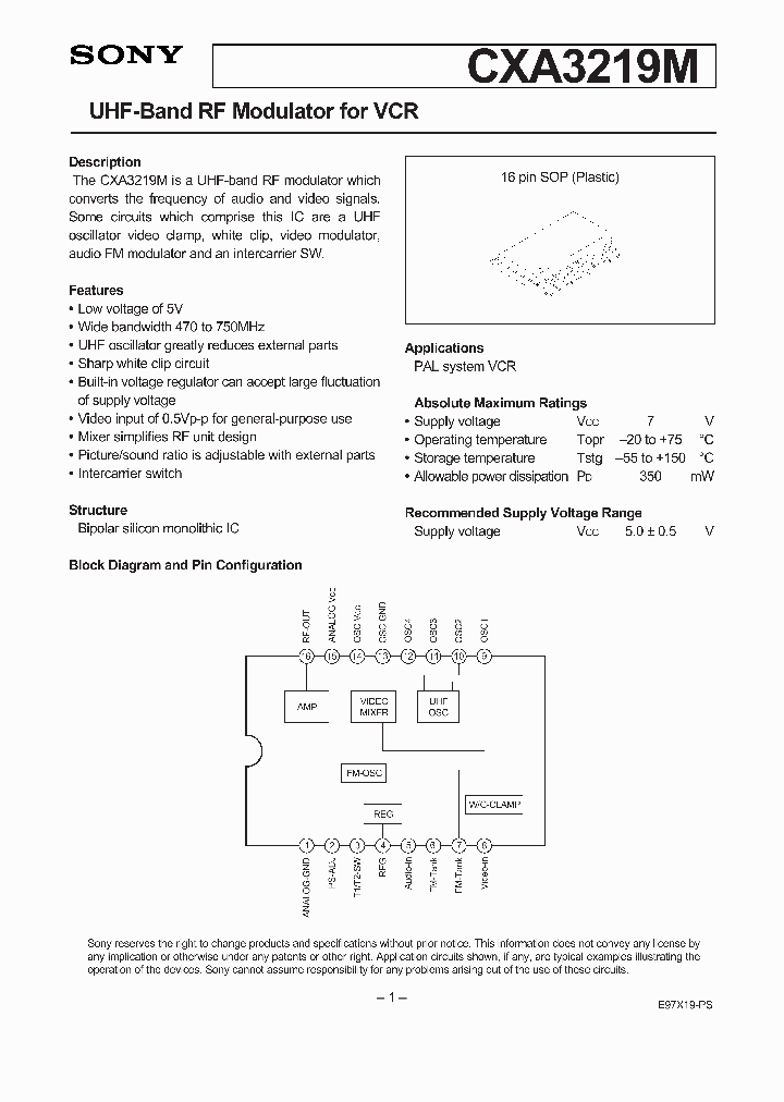 CXA3219M_1015547.PDF Datasheet