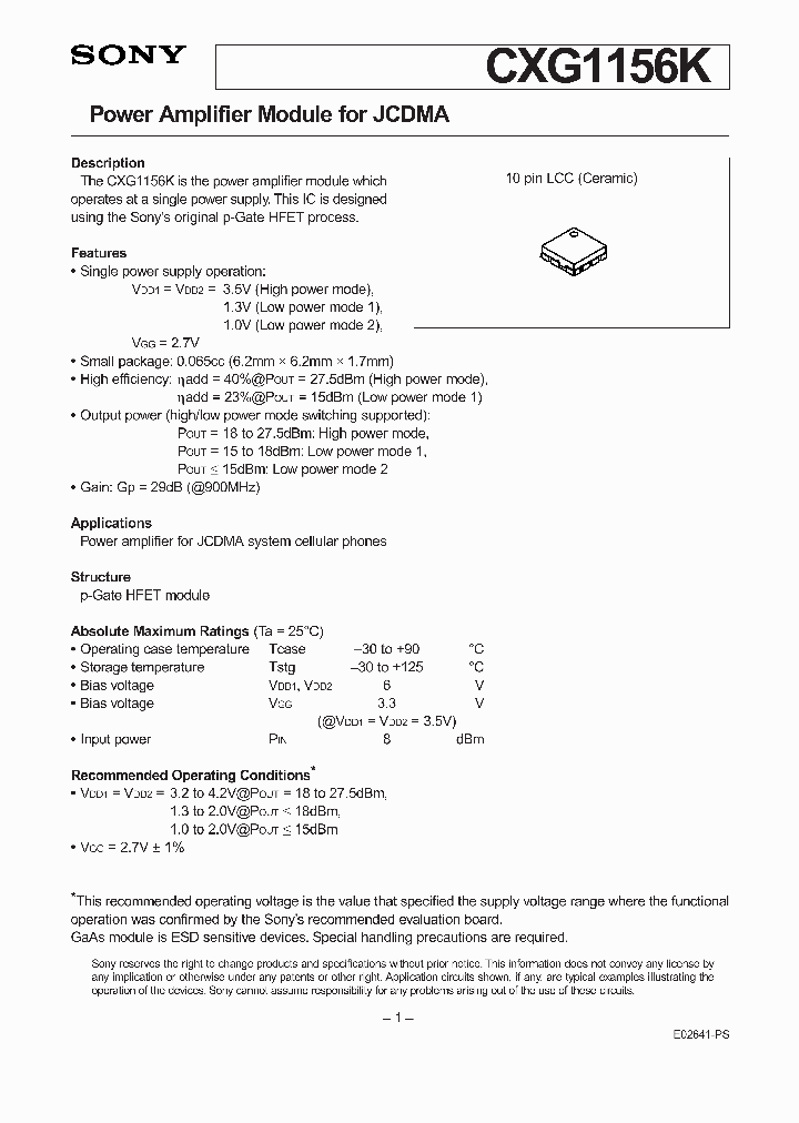 CXG1156K_1016246.PDF Datasheet