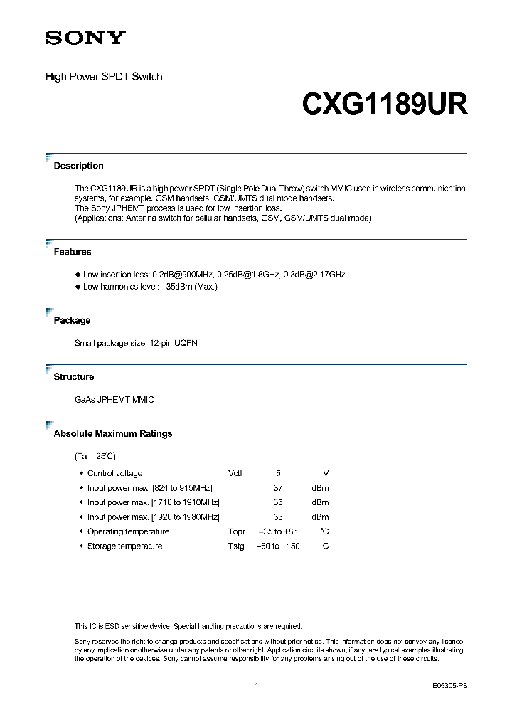 CXG1189UR_1016254.PDF Datasheet