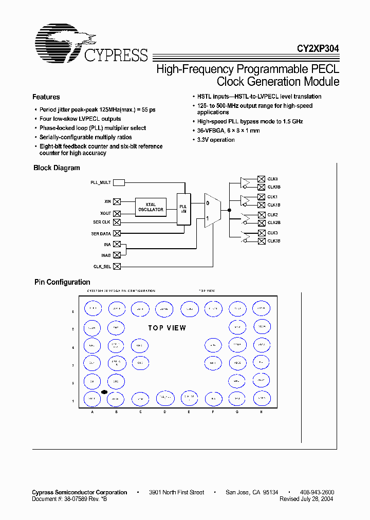 CY2XP304BVCT_662374.PDF Datasheet