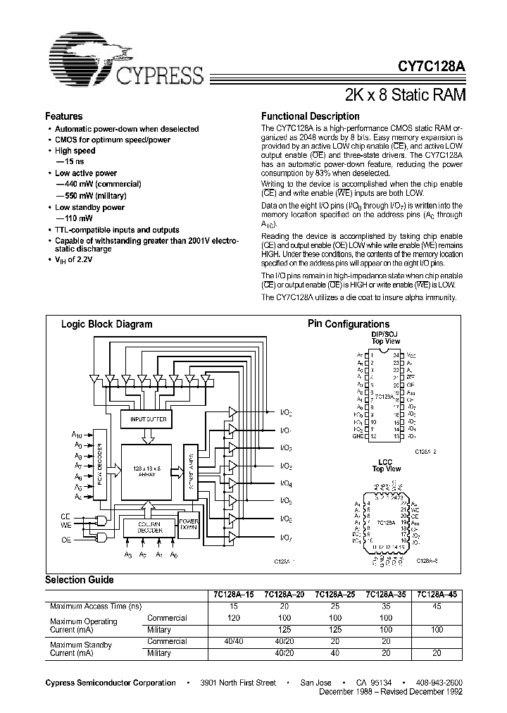 CY7C128A-15PC_860583.PDF Datasheet