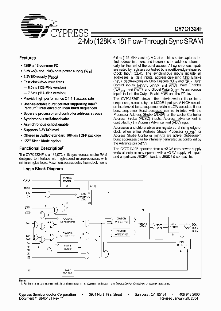 CY7C1324F_664270.PDF Datasheet