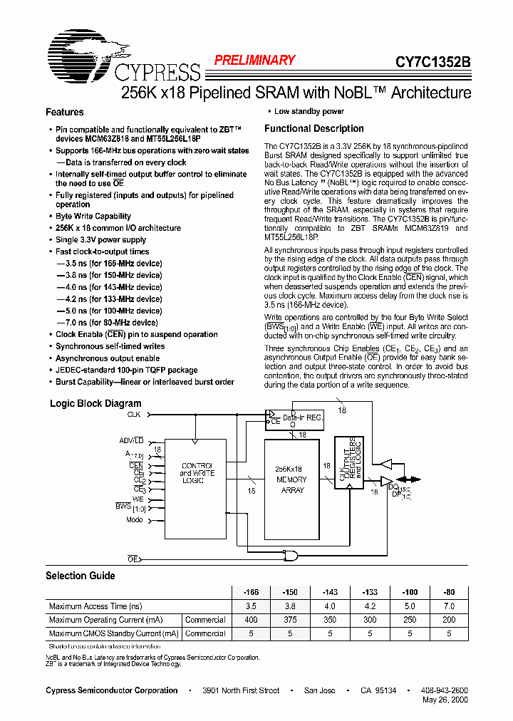 CY7C1352B-133AC_859046.PDF Datasheet