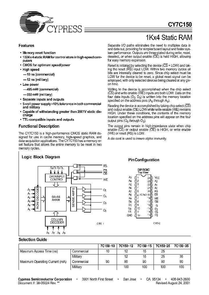 CY7C150-10SC_877730.PDF Datasheet