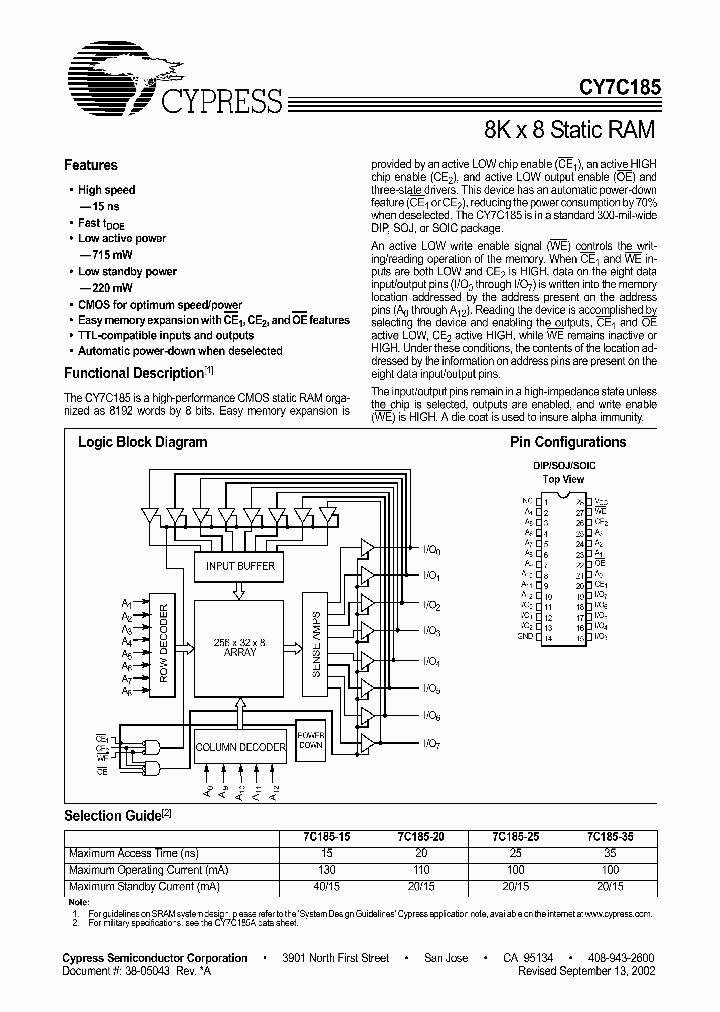 CY7C185-20SC_773993.PDF Datasheet