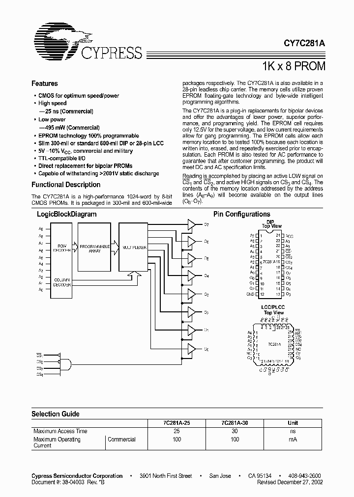 CY7C281A-30JC_808519.PDF Datasheet