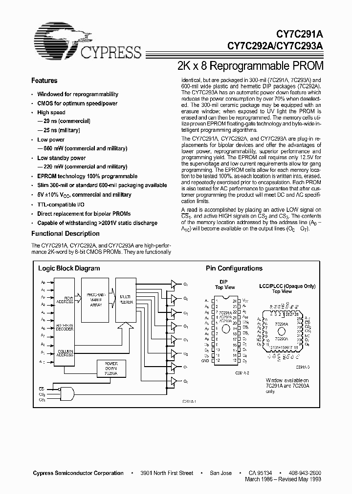 CY7C291A-25WMB_858918.PDF Datasheet