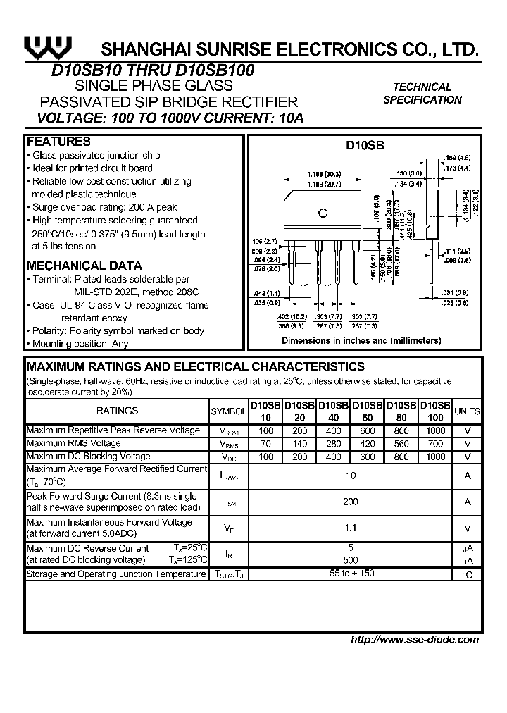 D10SB10_1014054.PDF Datasheet