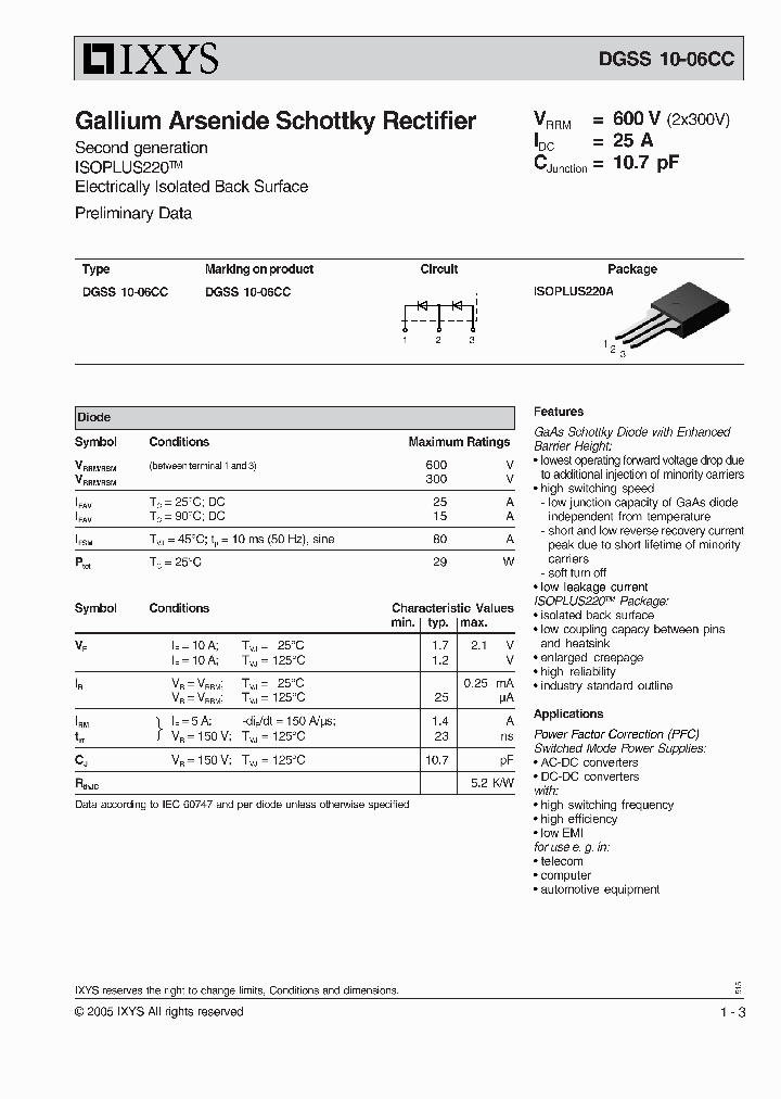 DGSS10-06CC_625113.PDF Datasheet