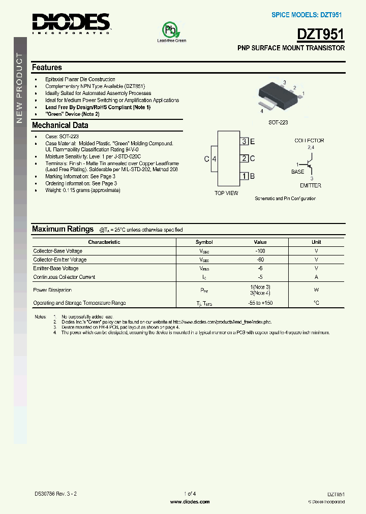 DZT951-13_724621.PDF Datasheet