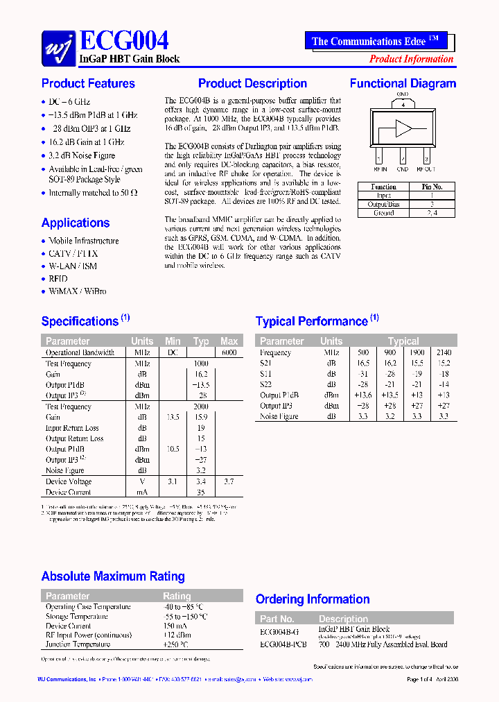 ECG004B-PCB_674296.PDF Datasheet
