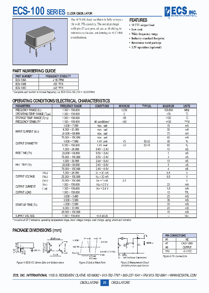 ECS-100C_697637.PDF Datasheet