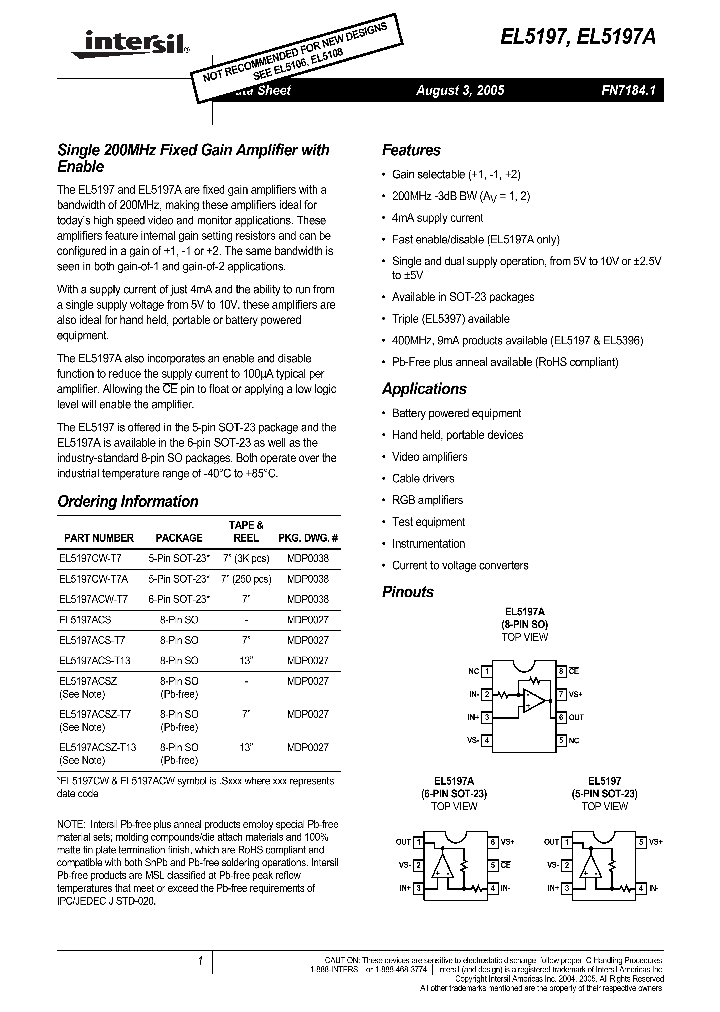 EL5197_788003.PDF Datasheet
