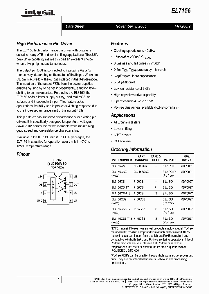 EL7156CN_709869.PDF Datasheet