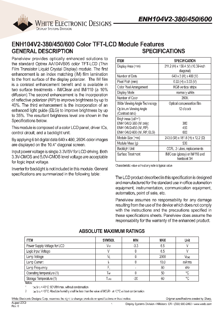 ENH104V2-XXX_685927.PDF Datasheet