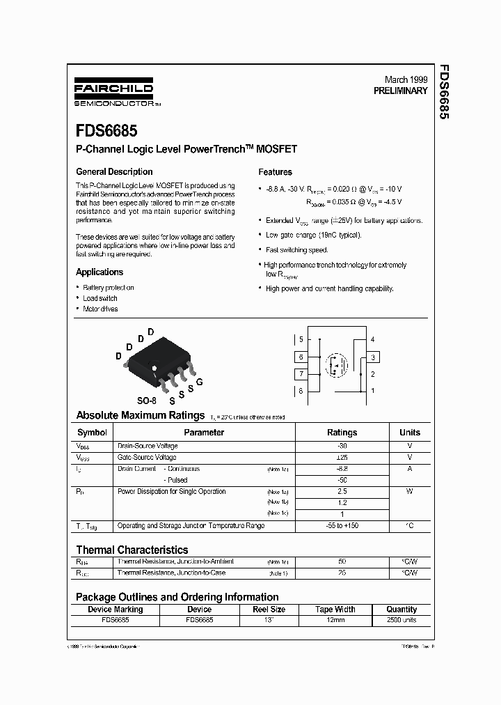 FDS6685_950399.PDF Datasheet