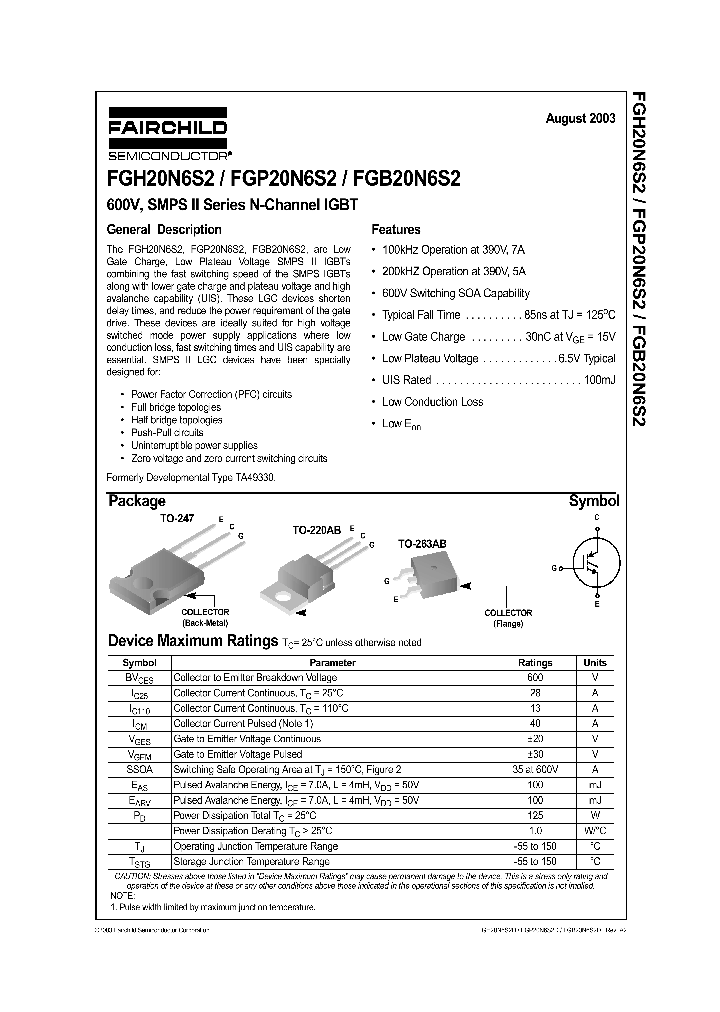 FGB20N6S2_941889.PDF Datasheet