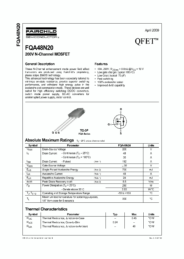 FQA48N20_932491.PDF Datasheet