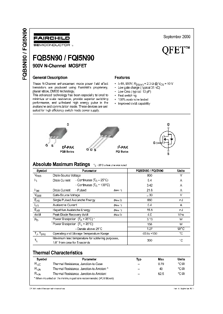 FQB5N90_1022309.PDF Datasheet