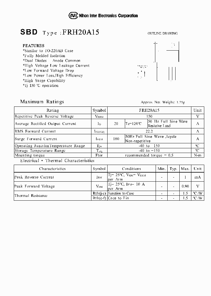 FRH20A15_1018007.PDF Datasheet