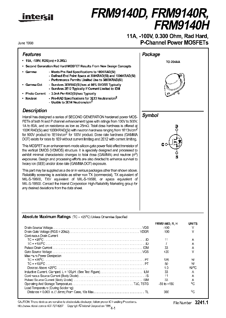FRM9140R_944435.PDF Datasheet
