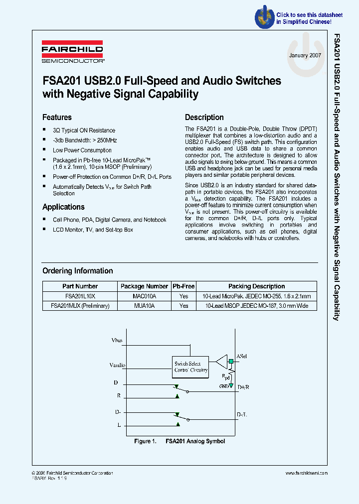 FSA201L10X_951083.PDF Datasheet