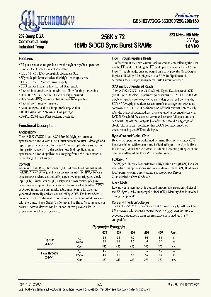 GS8162V72CC-30I_625803.PDF Datasheet