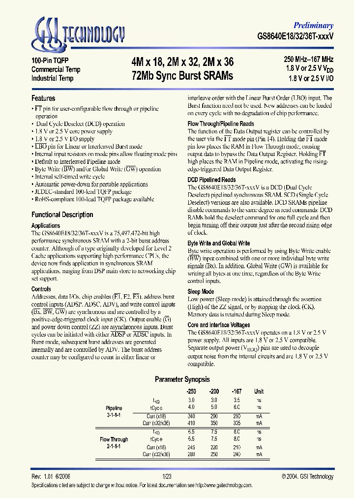GS8640E18T-200IV_619609.PDF Datasheet