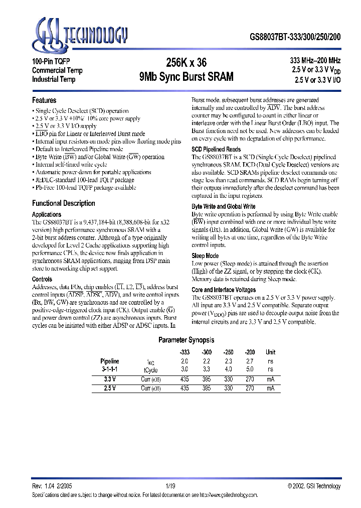 GS88037BT-333I_619203.PDF Datasheet