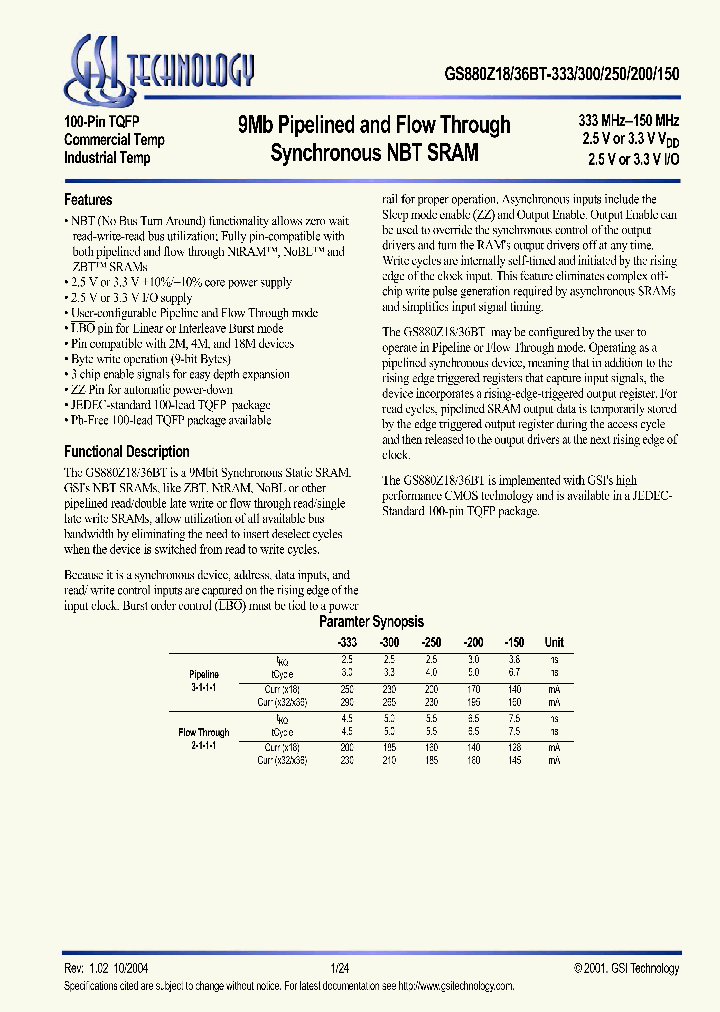 GS880Z18BGT-300_622935.PDF Datasheet