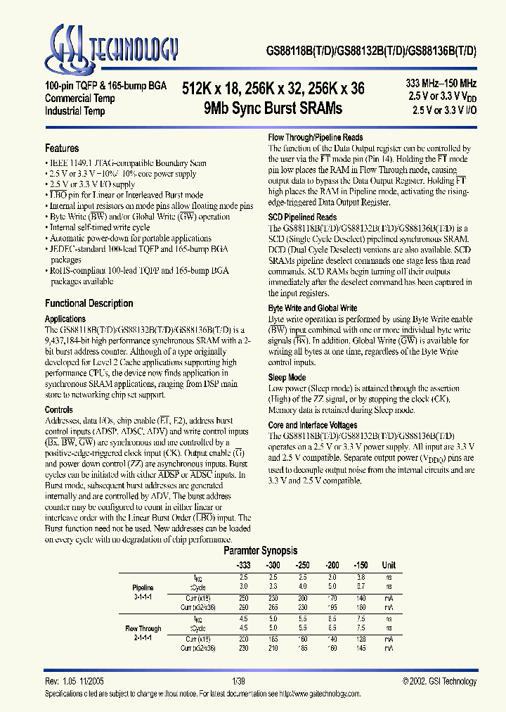 GS88118BT-333I_619161.PDF Datasheet