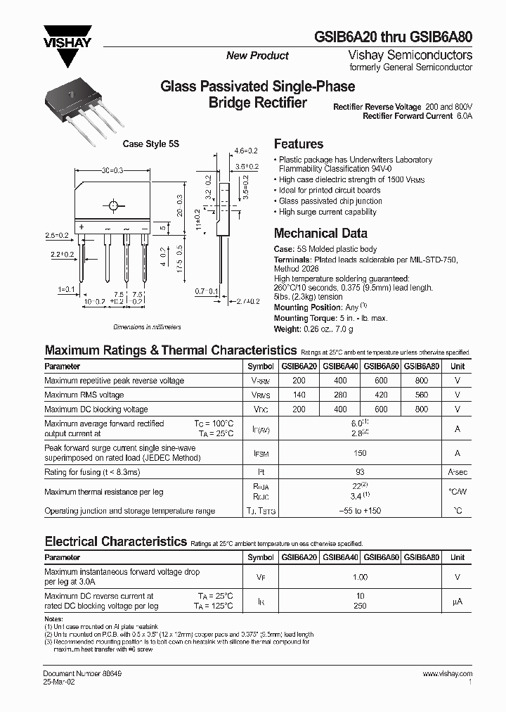 GSIB6A20_894695.PDF Datasheet