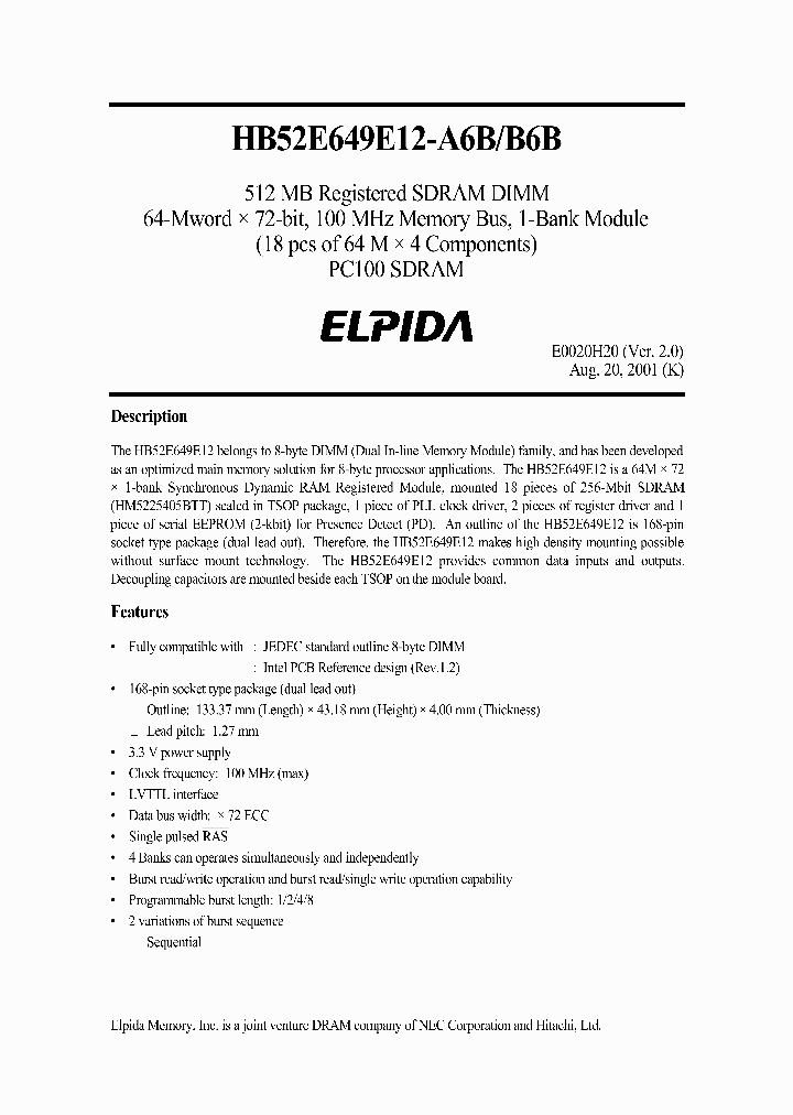 HB52E649E12_1020034.PDF Datasheet