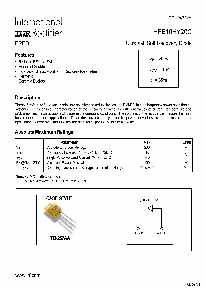 HFB16HY20C_1018360.PDF Datasheet