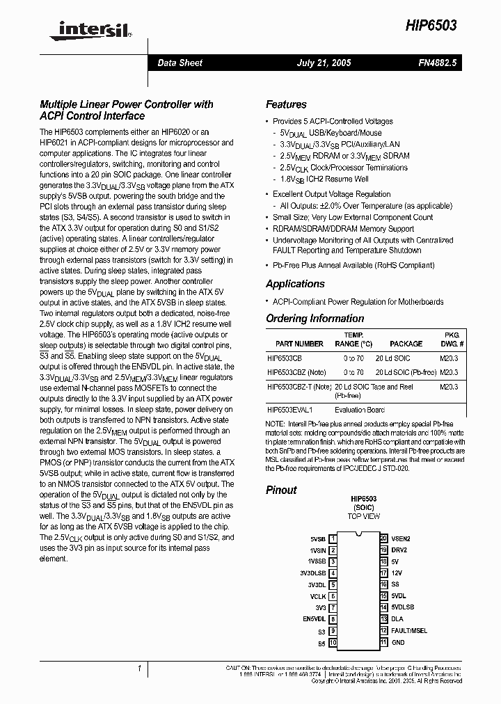 HIP650305_720725.PDF Datasheet